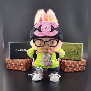 Fits Labubu Clothes Pink And Green